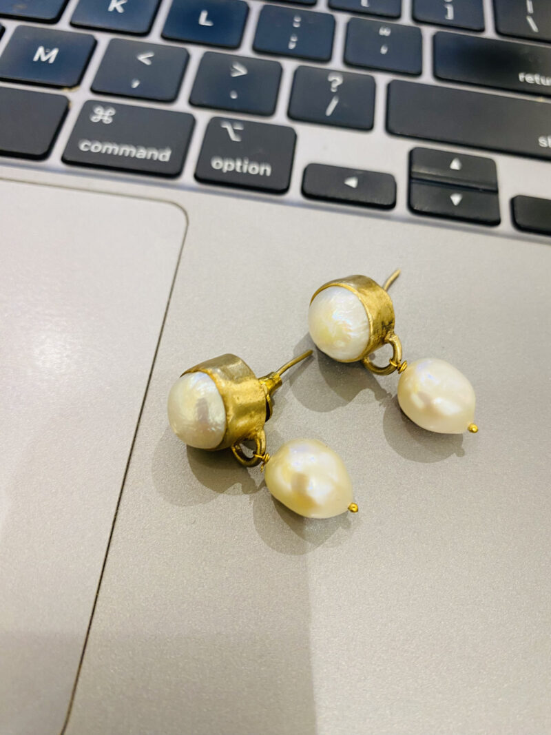 White Studded Earring