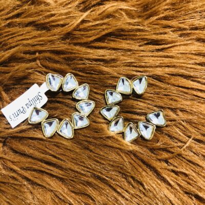Triangle half hoops earring