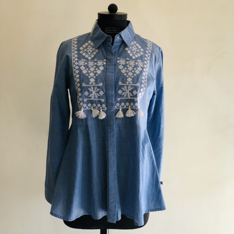 Blue Embroidery top